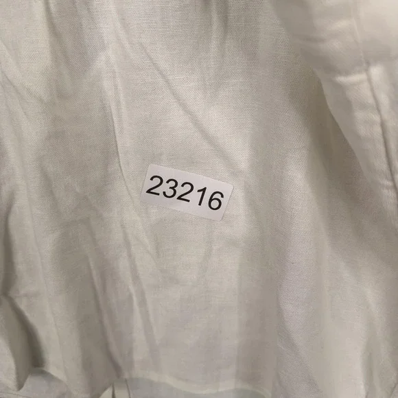 J Crew Shirt Womens Large White Linen Blend Ruffle Strap Button Front Tank - Picture 13 of 13